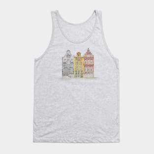 Watercolor sketch of Amsterdam houses Tank Top